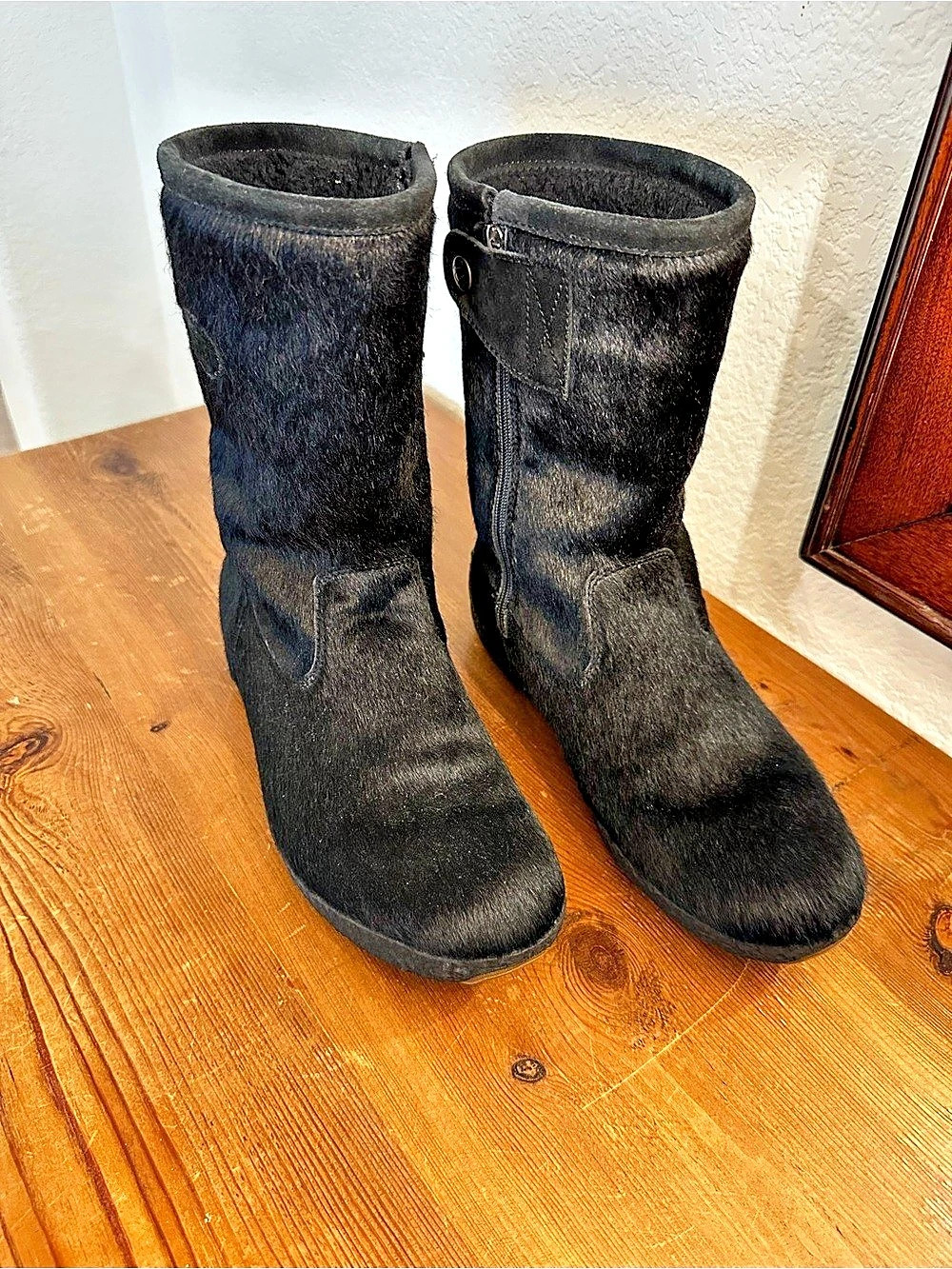 Tecnica Apres Ski Black Goat Hair Boots EU 45 US 11.5